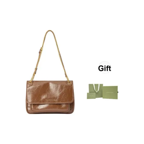 VANESSA HOGAN Сумка через плечо из коровьей кожи Женская Коричневый Черный