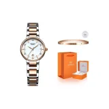 Розовое золото, белый циферблат (включает браслет + коробка в люксовом стиле)