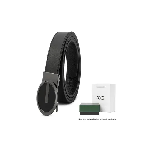 GXG Ремни из коровьей кожи, черные, мужские