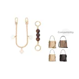 [Золотистый] Амбра Жемчужный + Камелия Декоративная Цепь 30 см