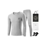 Круглый вырез, одежда, комплекты (светло-серый), 100% хлопок, антибактериальный / включает комплект из 2 пар хлопковых носков + сумка для покупок