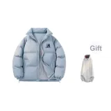 "2 Pack Standard Edition" Светлый Синий Хлопковый пуховик "Темный Синий Label" + Белый Фотиния Серый Свитшот