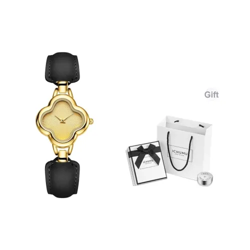 ICHUMU Кварцевый механизм женские часы 23 мм*29 мм*8 мм золото