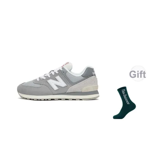 New Balance NB 574 Low Топ Беговые кроссовки Унисекс Серый Белый
