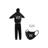 黑色加绒套装-嘉豪骷髅烟雾赠口罩