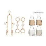 Золотистый двухкомпонентный комплект [Четырехлистный клевер 4,5 см*2 + декоративная цепь 40 см]