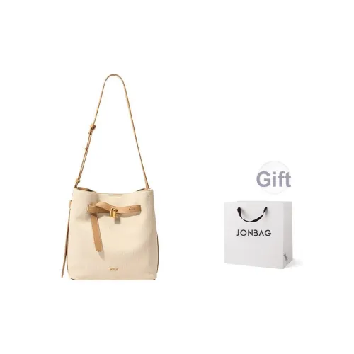 JONBAG Синтетическая кожа Комбо Сумка на плечо Средняя Женская Айвори белый