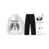 Белый комплект (с модным ожерельем + сумка через плечо)