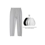 Gray (В комплекте с однотонной круглой вырезной толстовкой)