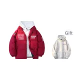 Бордовый (В комплекте с белой и серой вышивкой, двойные пуговицы, свитшот)