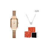 Розовое золото, ремешок с коричневым циферблатом, в комплекте (оригинальная коробка) ожерелье