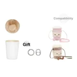 [Jellycat Кофейная чашка Подкладка] Импортированная бумага DuPont (Легкий, Водонепроницаемый) ★ Включает серебряную регулируемую застежку + круг