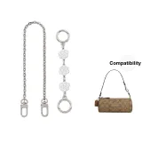 Серебряная камелия, цепь-удлинитель + декоративная цепочка, 40 см
