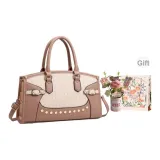 Розовый + Маленький цветок + Сумка для покупок + Заказная поздравительная открытка