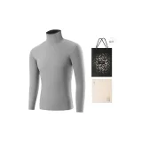 1-Кусочный Высокий-Воротник Топ (Лиловый Серый) Дралон Термо-Проводный/Антибактериальный Бесшовный