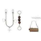 [Серебряный] Амбра Жемчужный + Лунный Декоративная Цепь 30 см