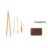 Сумка через плечо [Комплект] Пчелиный воск Регулируемый ремешок + 40 см Медная декоративная цепь