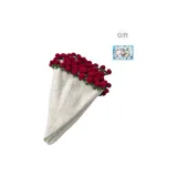 Готовый товар Розовый коврик Диаметр 100 см [60 Роз] (Включает торт, щенок, поздравительная открытка)