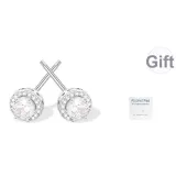 [Парные серьги Белый] Сияющий