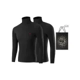 2-Предметный Топ Комплект (Черный+Черный) 100% Хлопок Антибактериальный/Высокий Воротник Ветрозащитный