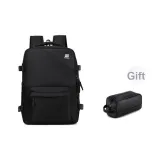 Классический черный, ручная кладь + сумка для туалетных принадлежностей [25 литров большой объем - подходит для ноутбука 15,6 дюйма, идеально для коротких поездок на 1-3 дня].