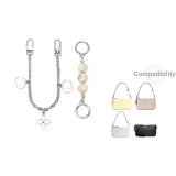 [Серебряный] Молочный Жемчужный+Лунный Декоративная Цепь 30 см