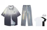 Set (White Shirt + Vintage Blue Jeans + Includes T-Shirt)  
Комплект (Белая рубашка + Винтажные синие джинсы + Включает футболку)