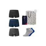 Нижнее белье (Черный, Синий, Темный Фотиния, Серый) + Носки (Серый, Серый/Синий)