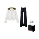 Белый хлопковый пуховик + штаны