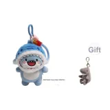 Пухлый Shark Charm Синий Шляпа Стиль Подвеска + Большой Зуб Акулы Серый Подвеска