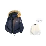 Темно-синий (Круглый вырез, внутренний слой, для ношения, свитшот)