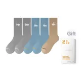 Темно-серый 2, синий 2, кофейный [5 пар]