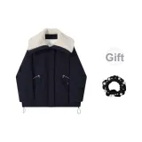 Темно-синий + Резинка для волос Включено