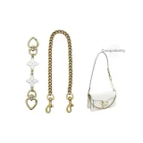 (Древний Золотой) Белый Клевер Четырехлистный Удлиненная Цепочка + Собачья Пряжка Декоративная Цепочка 40 см