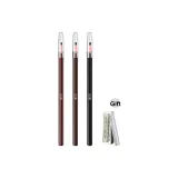 [3-Пачка][Средний Коричневый + Темно-Коричневый + Эбеновый] + Включает Пинцет с Лезвием