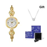 Золото - ожерелье + открывалка для часов + синяя коробка
