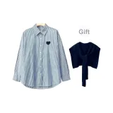 Синий узор с полосами (с шарфом)