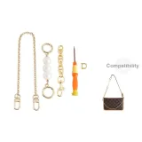 Сумка All [Подмышечный комплект One] Золото 40 см Медная декоративная цепь + Жемчужная цепь-удлинитель + Цепь-удлинитель с носом свиньи