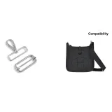 [Black with Silver Clasp] Белый укороченный регулируемый ремешок с застежкой