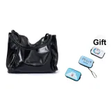 Элегантный черный, в комплекте с Дораэмон, случайная косметичка.