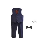 Темно-синий синий, с флисовой подкладкой, комплект из 2 предметов