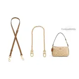 Coach Молочно-чайный 1,1 см Ширина Тело Плетение без рисунка Золото Застежка 90-120 см + Бесплатно Декоративная цепь 40 см