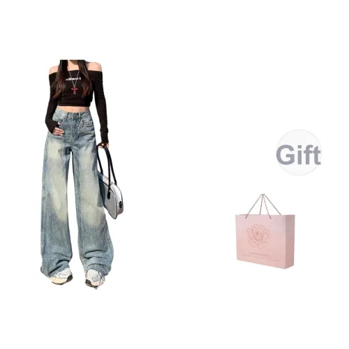 ZAZN Джинсы Женские Винтаж Синий