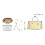 [Кремовый Желтый 4-Штуки Комплект] Плечевой ремень + Цепь + Лайнер Комплект