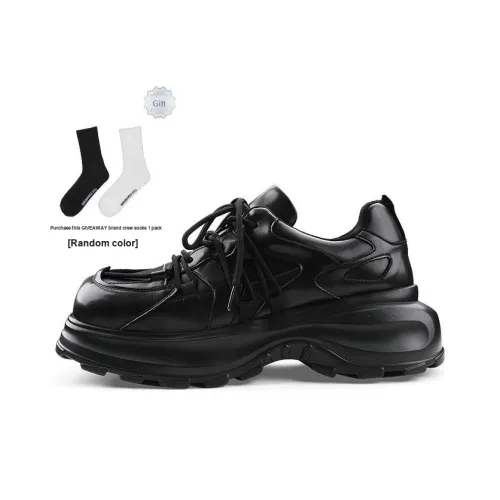 HANQIAORIJI Rakura series Толстая подошва Низкий топ Черный Унисекс