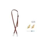 Серебряный, переработанный, пряжка, коньяк (коричневая нить), длинная лямка