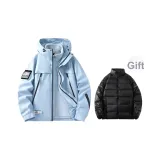 Туманный дождь, зеленый (пуховая подкладка)