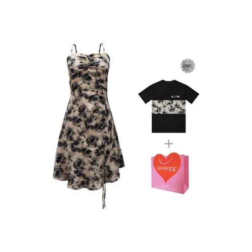 XIESHIXX Slip Платье Женские Чернила