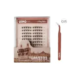 [100 кластеров Большой объем] Клей-Бесплатно Верхние ресницы Лиссабон*1 + Золотистый Перо Пинцет