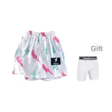 Белый с подарками, высокоэластичные брюки-молния Ixx